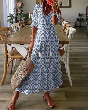 Ava™ | Elegant Boho Dress with Tummy Coverage