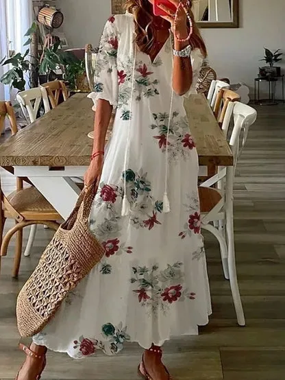 Ava™ | Elegant Boho Dress with Tummy Coverage