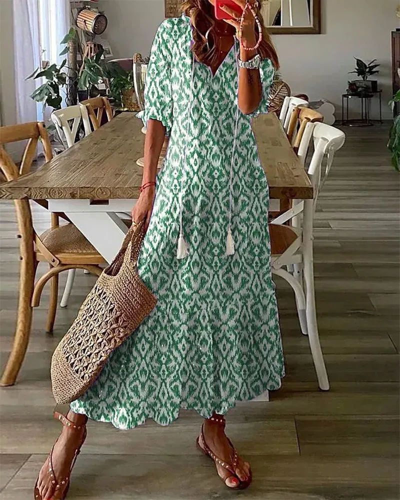 Ava™ | Elegant Boho Dress with Tummy Coverage