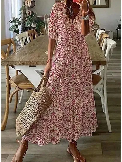 Ava™ | Elegant Boho Dress with Tummy Coverage