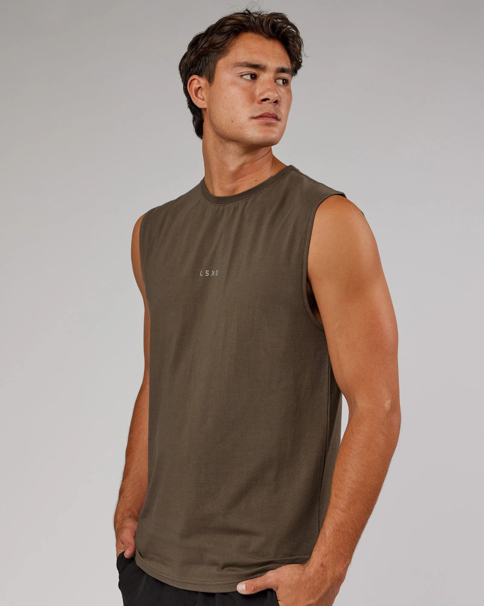 Base FLXCotton Tank - Army Green