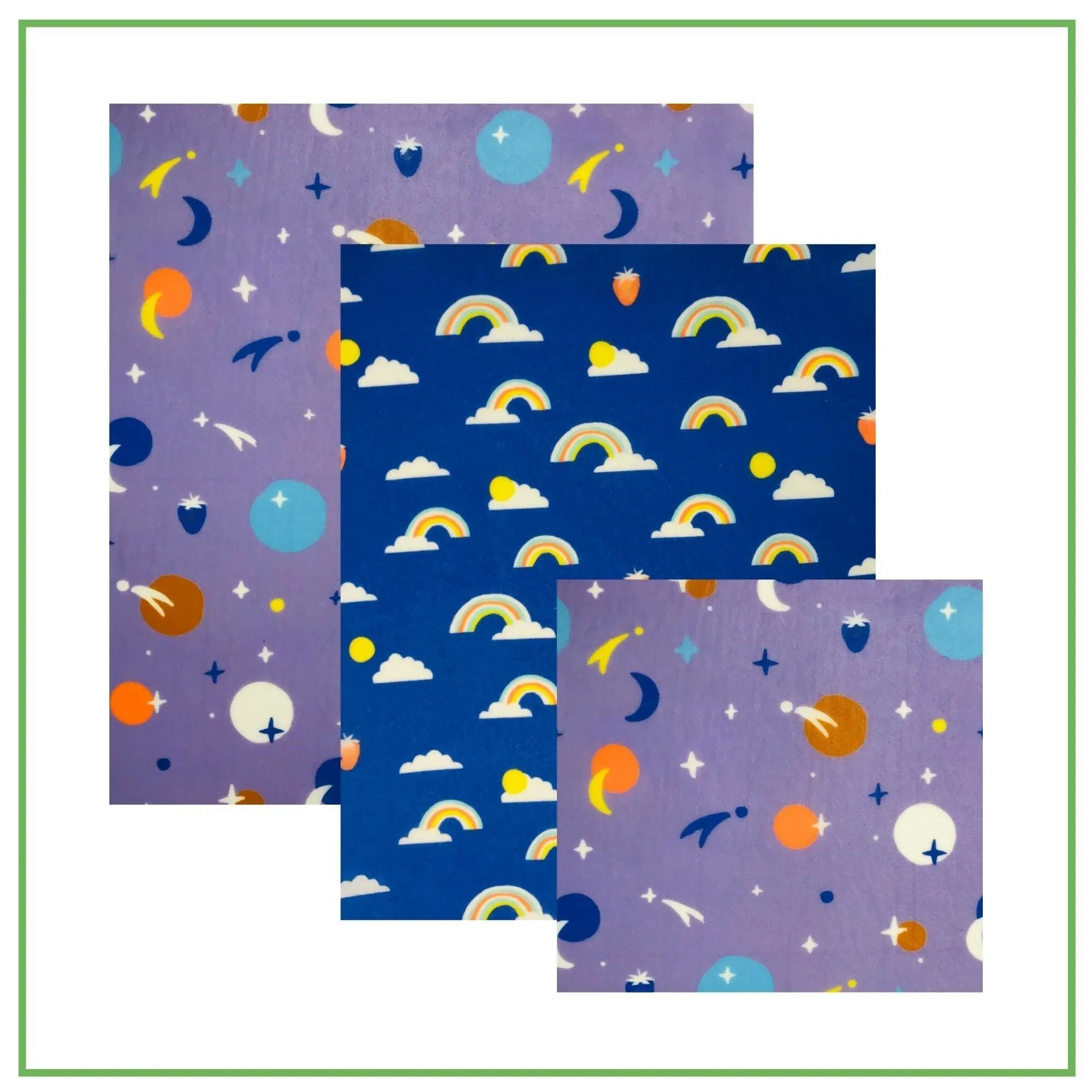 beeswax food wraps (child designs)