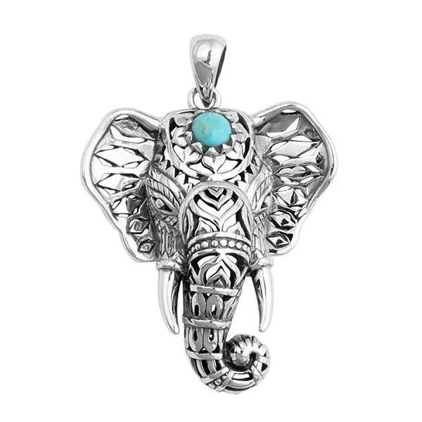 Bel Eli - Ethnic Turquoise Elephant Pendant
