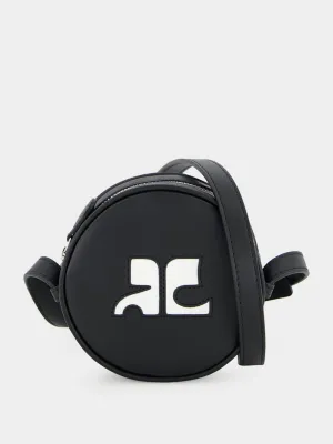 Black ReEdition Leather Mini Circle Bag