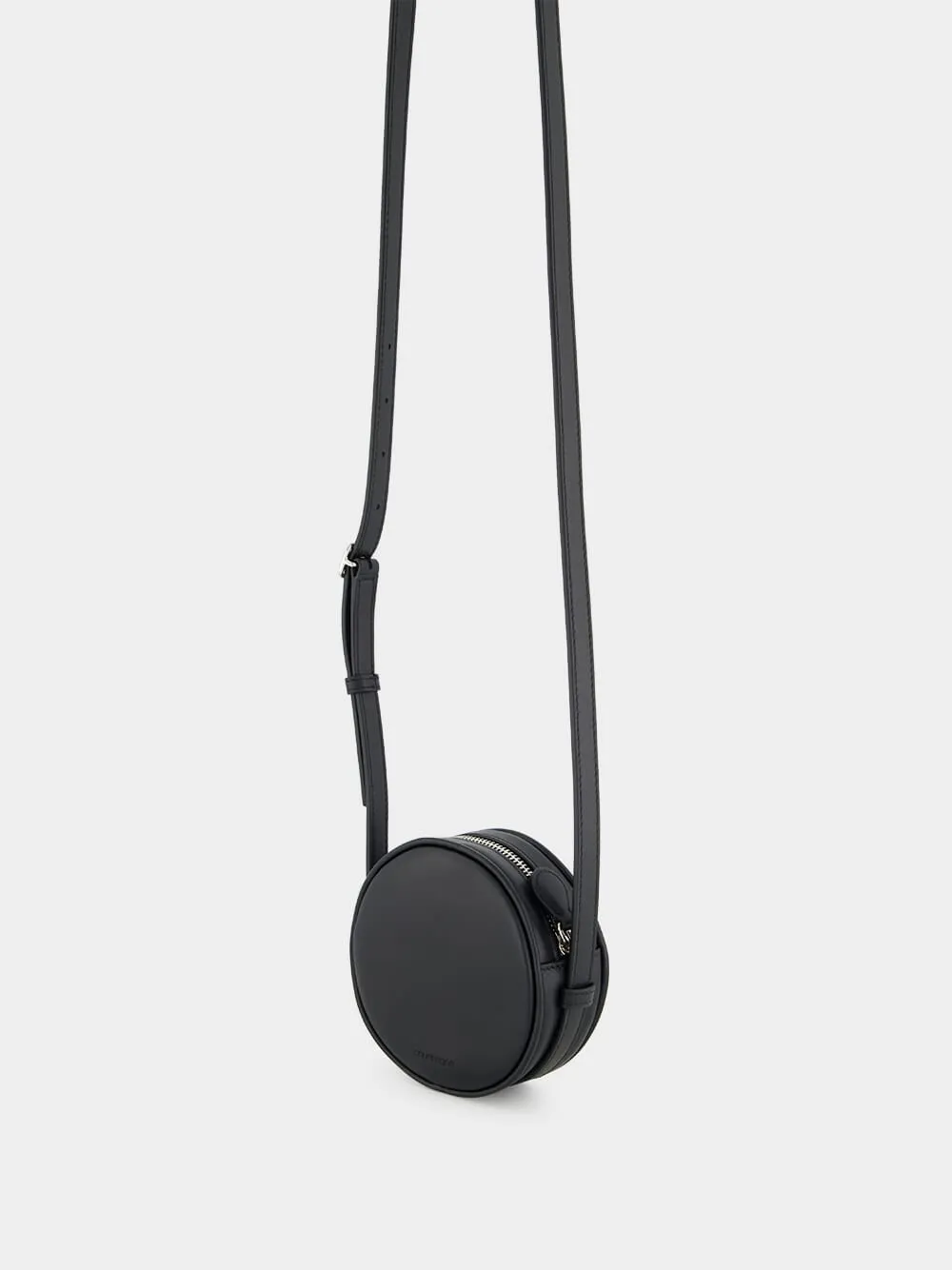 Black ReEdition Leather Mini Circle Bag