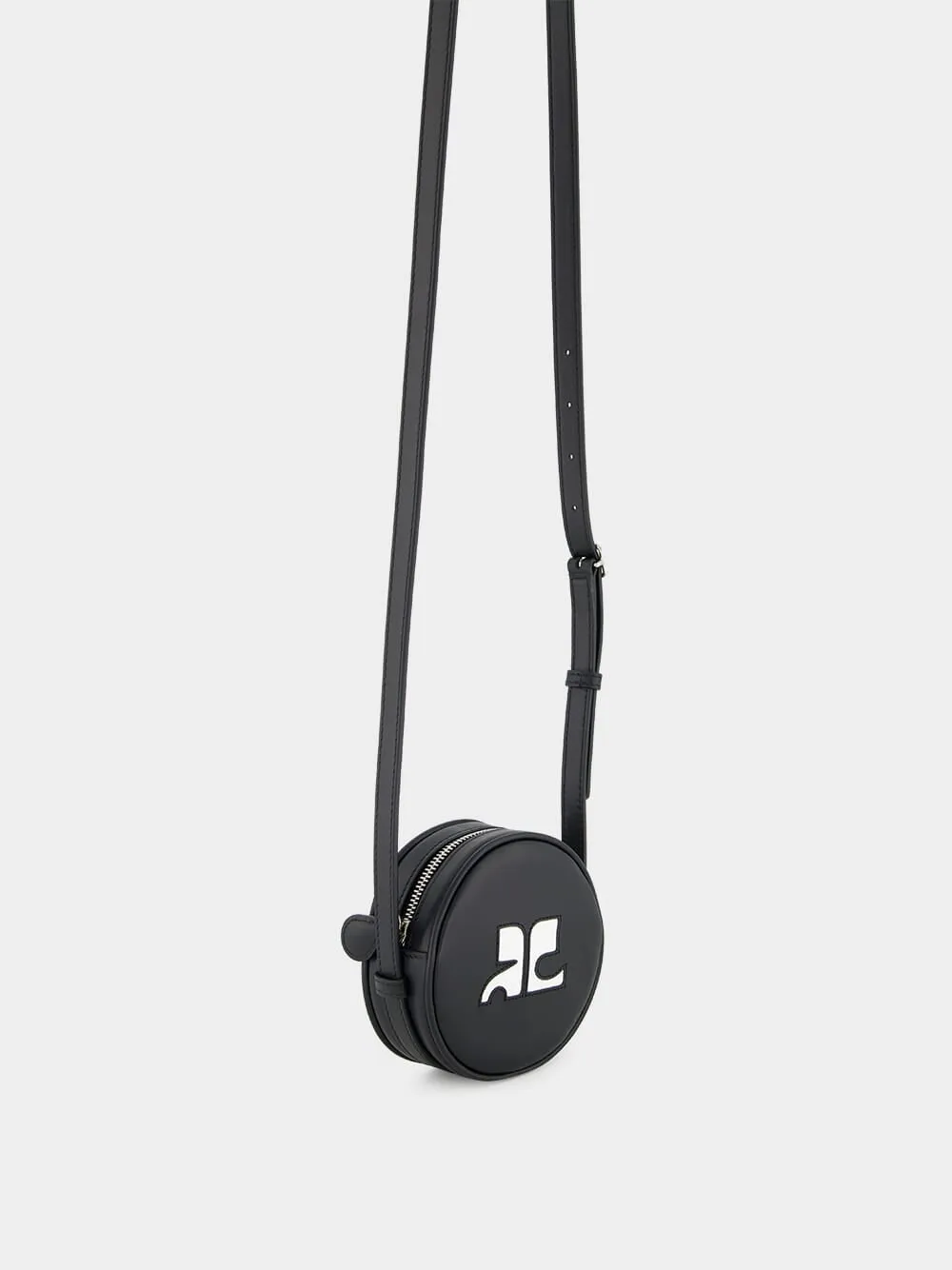Black ReEdition Leather Mini Circle Bag