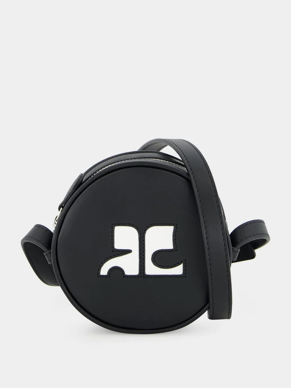Black ReEdition Leather Mini Circle Bag