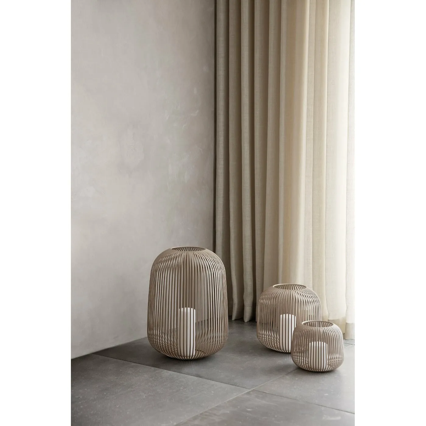 Blomus Lantern - Powder Coated Steel in Dove-Grey: XS 14x10cm Lito