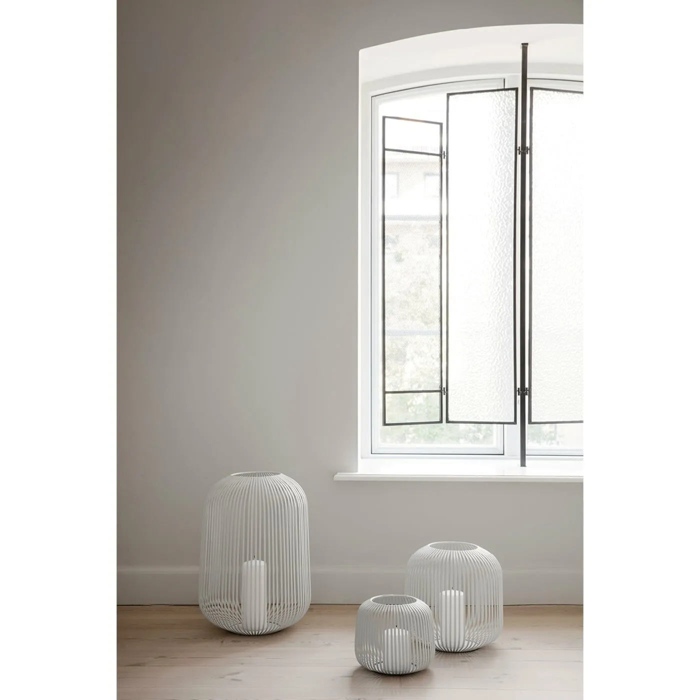 Blomus Lantern - Powder Coated Steel in White: XS 14x10cm Lito