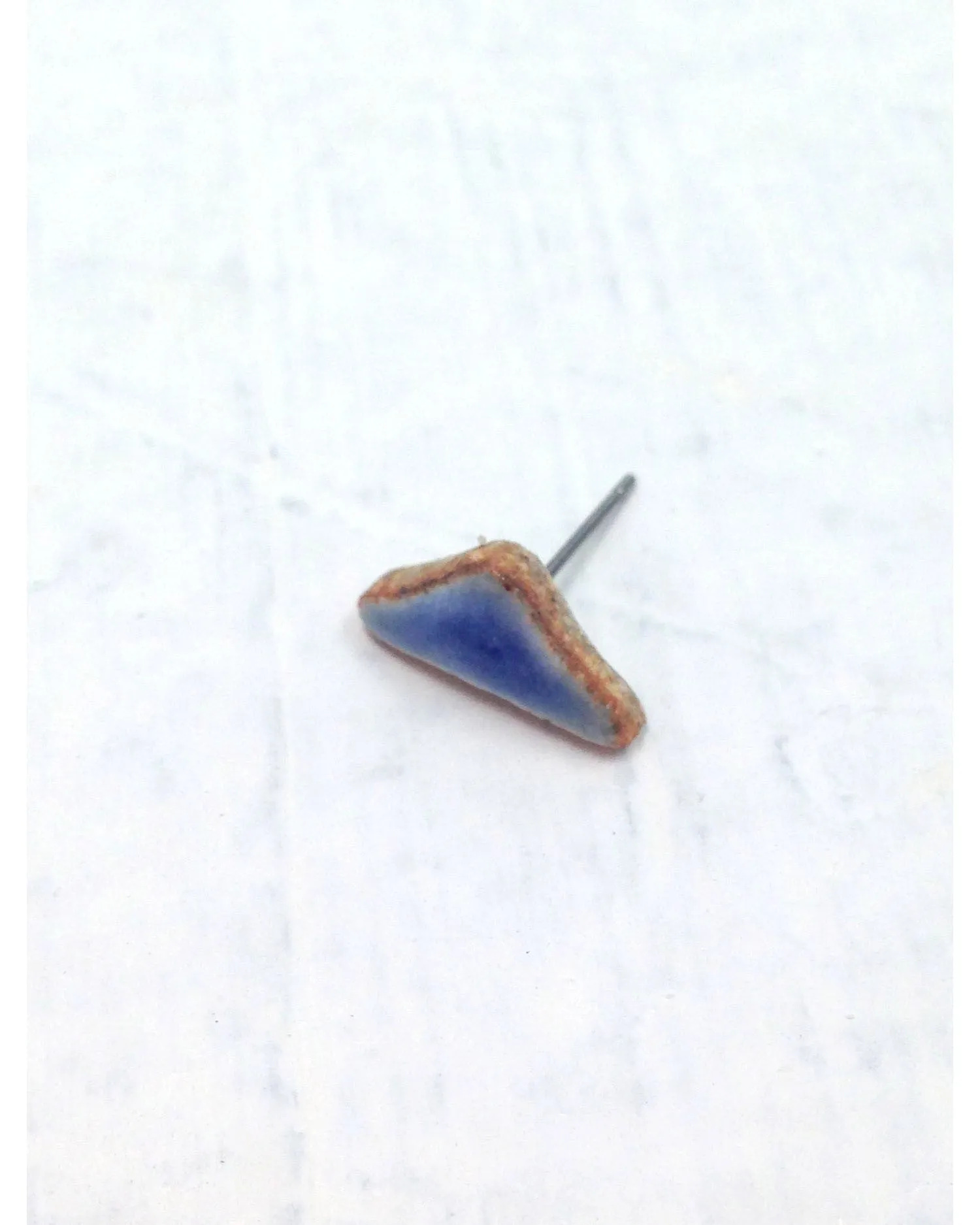 Blue Triangle Earring