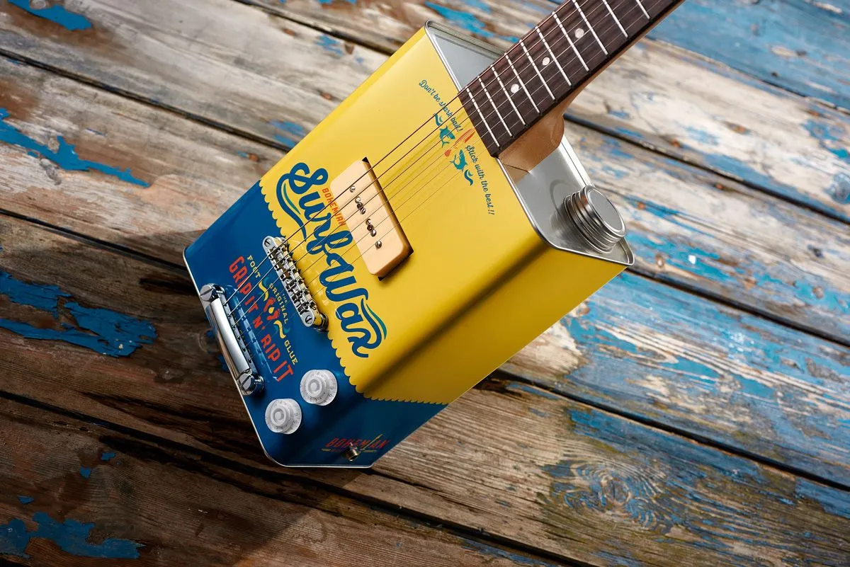 Bohemian BG25SW Oil Can Electric Guitar with P90 in "Surf Wax," NEW