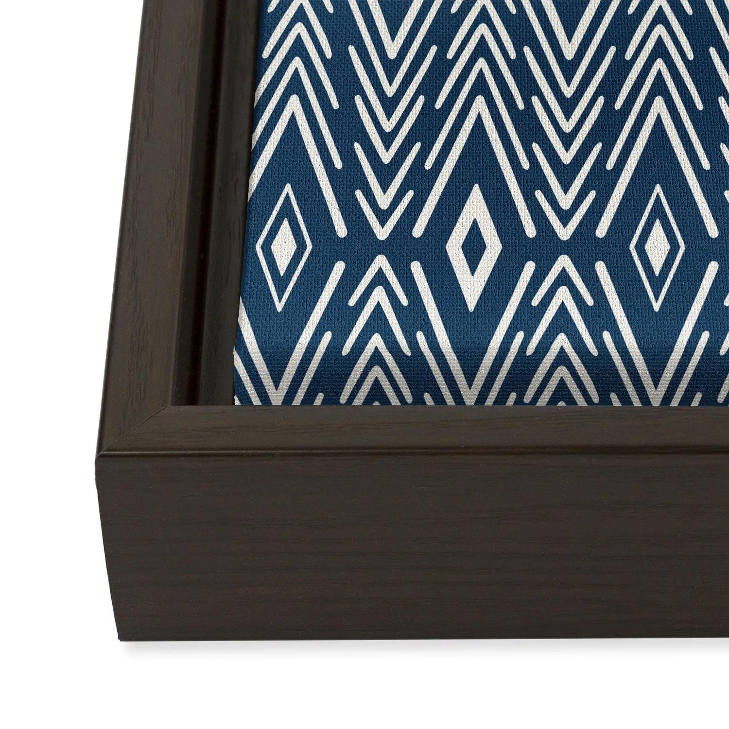 Bohemian Diamonds Navy Art Canvas