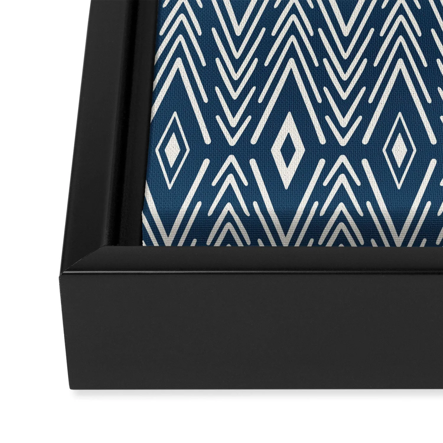 Bohemian Diamonds Navy Art Canvas