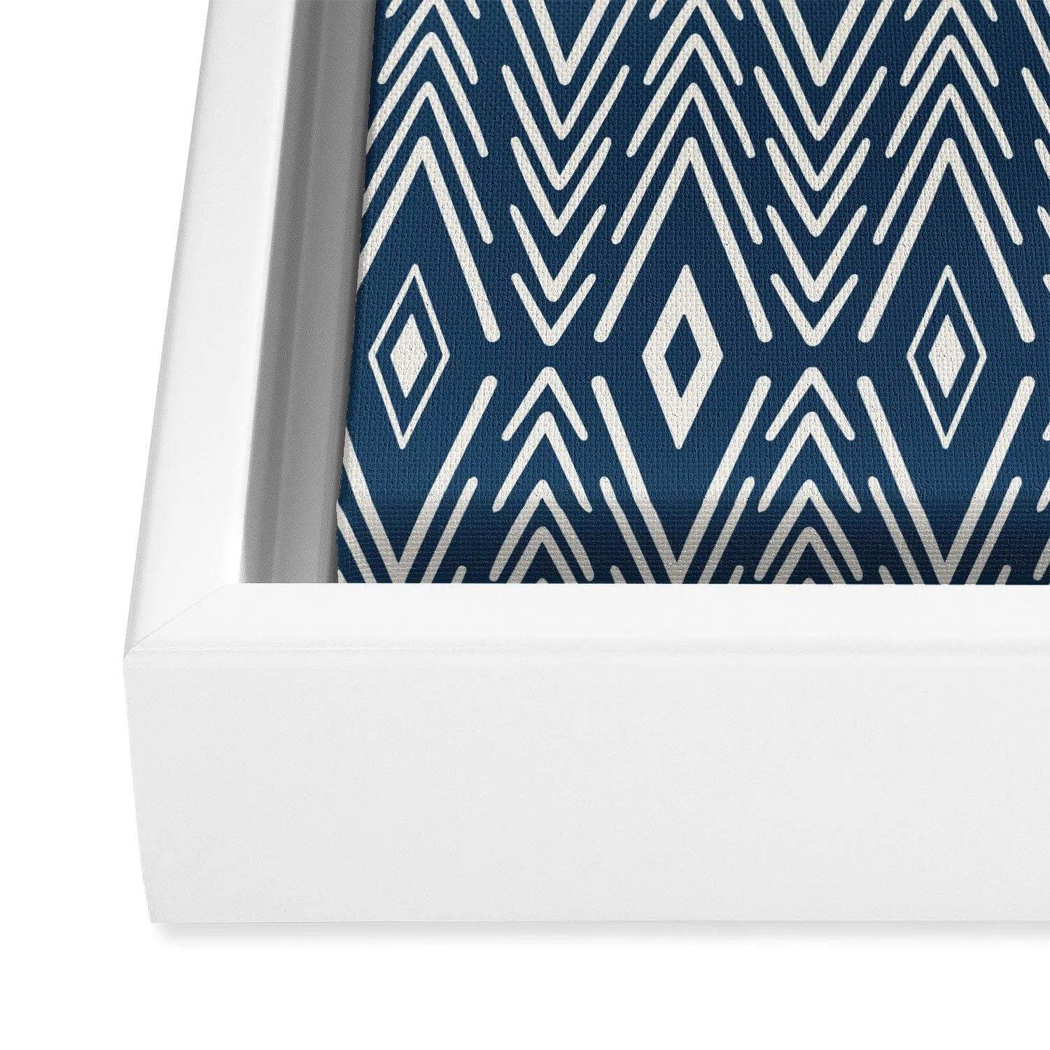 Bohemian Diamonds Navy Art Canvas