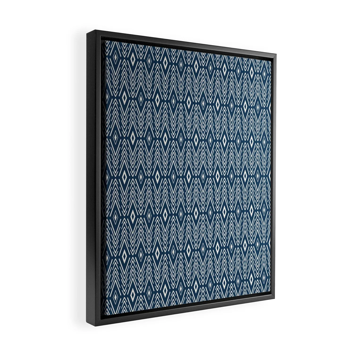 Bohemian Diamonds Navy Art Canvas