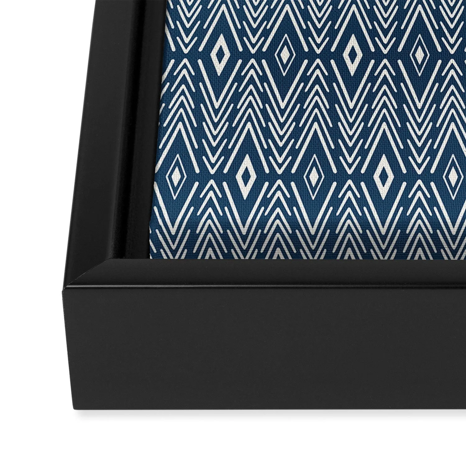 Bohemian Diamonds Navy Art Canvas