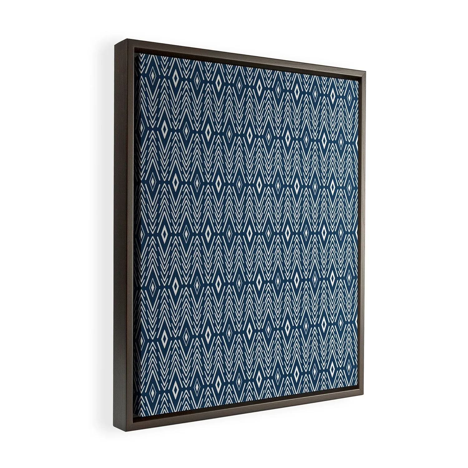 Bohemian Diamonds Navy Art Canvas