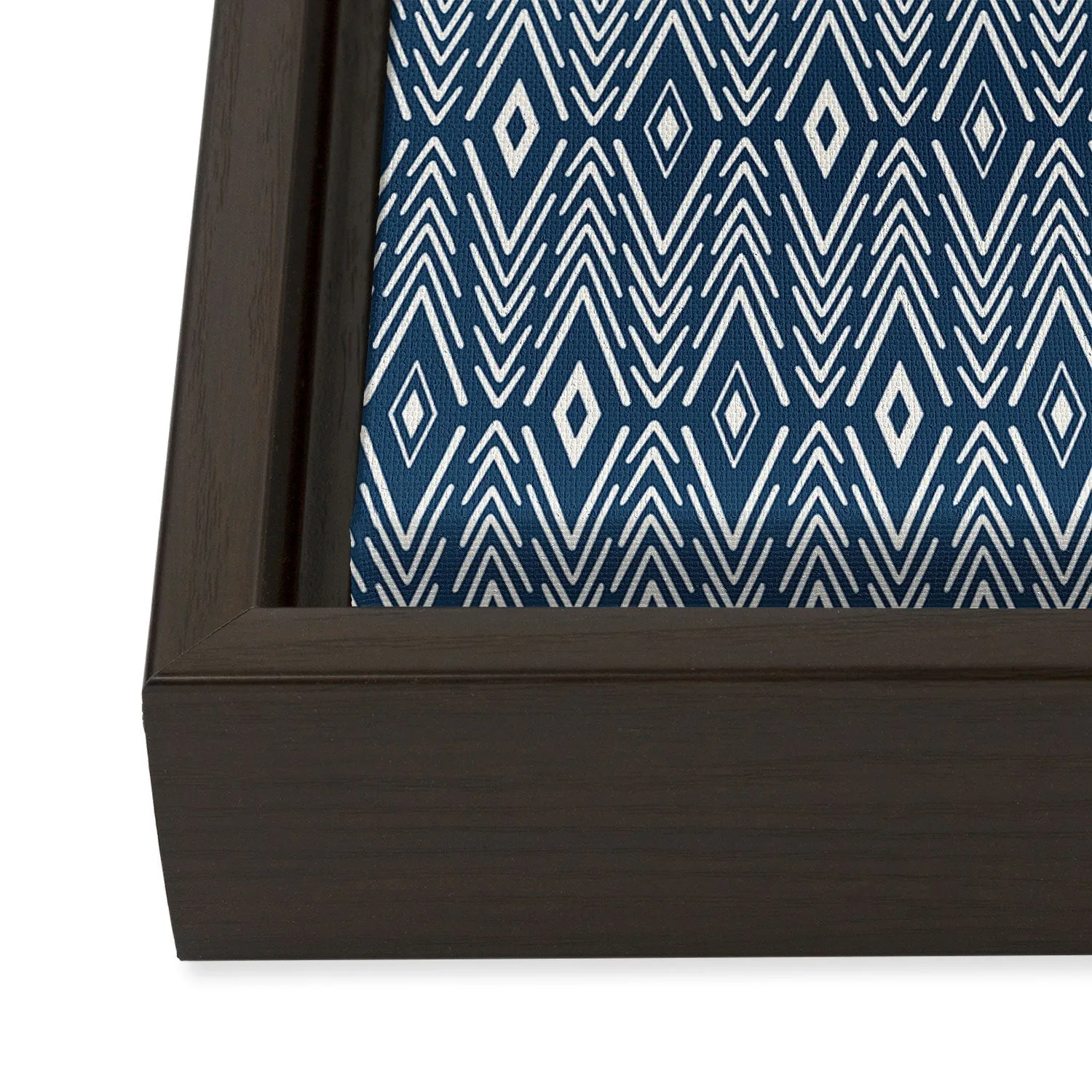 Bohemian Diamonds Navy Art Canvas