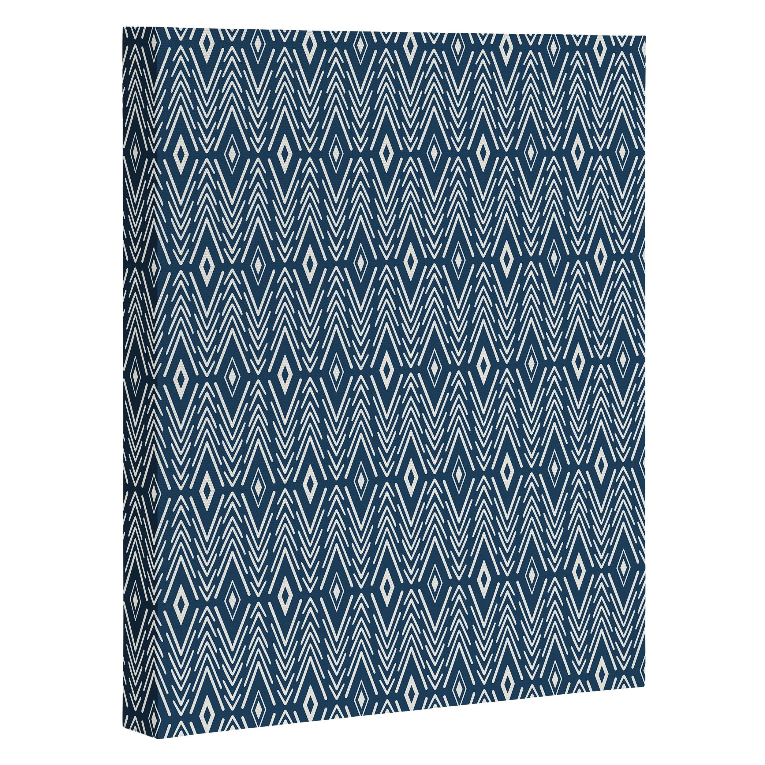 Bohemian Diamonds Navy Art Canvas