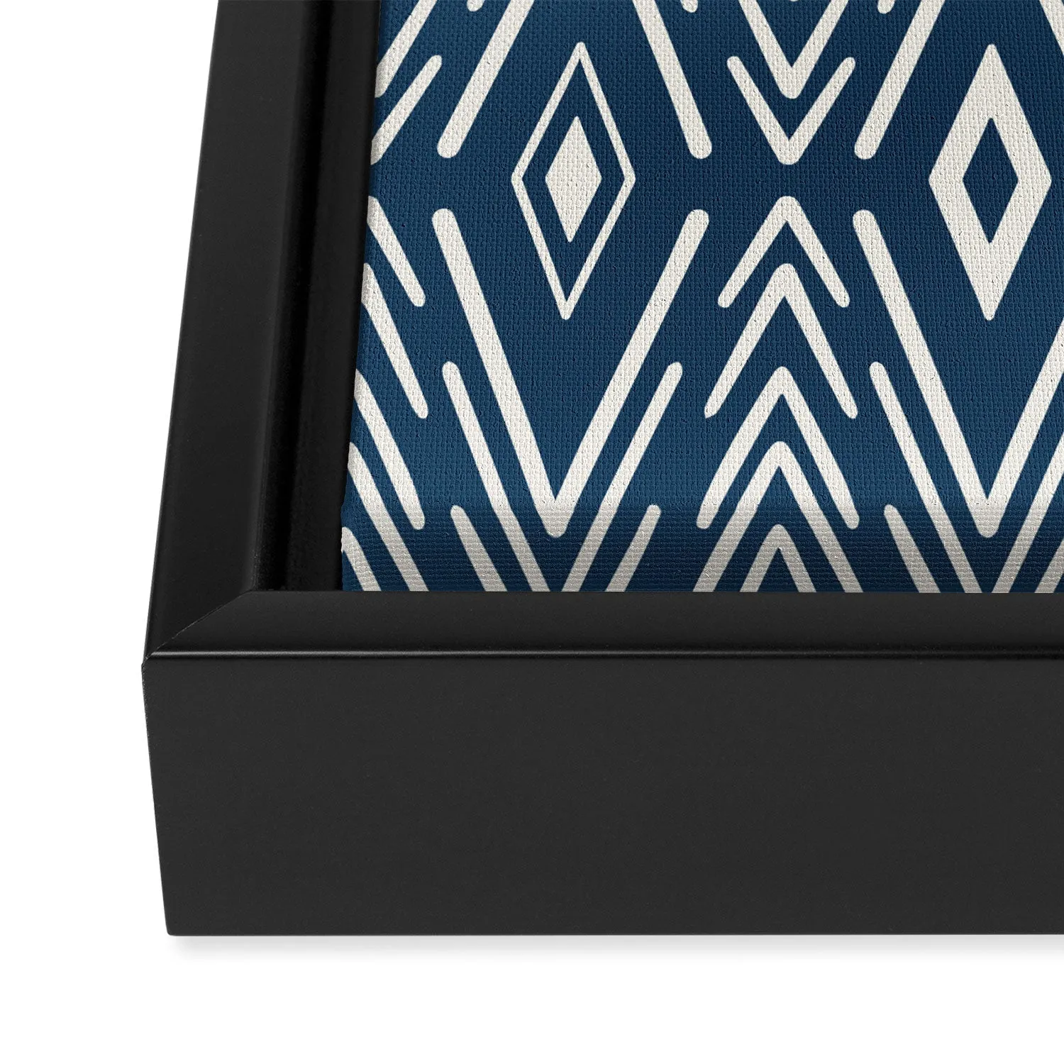 Bohemian Diamonds Navy Art Canvas