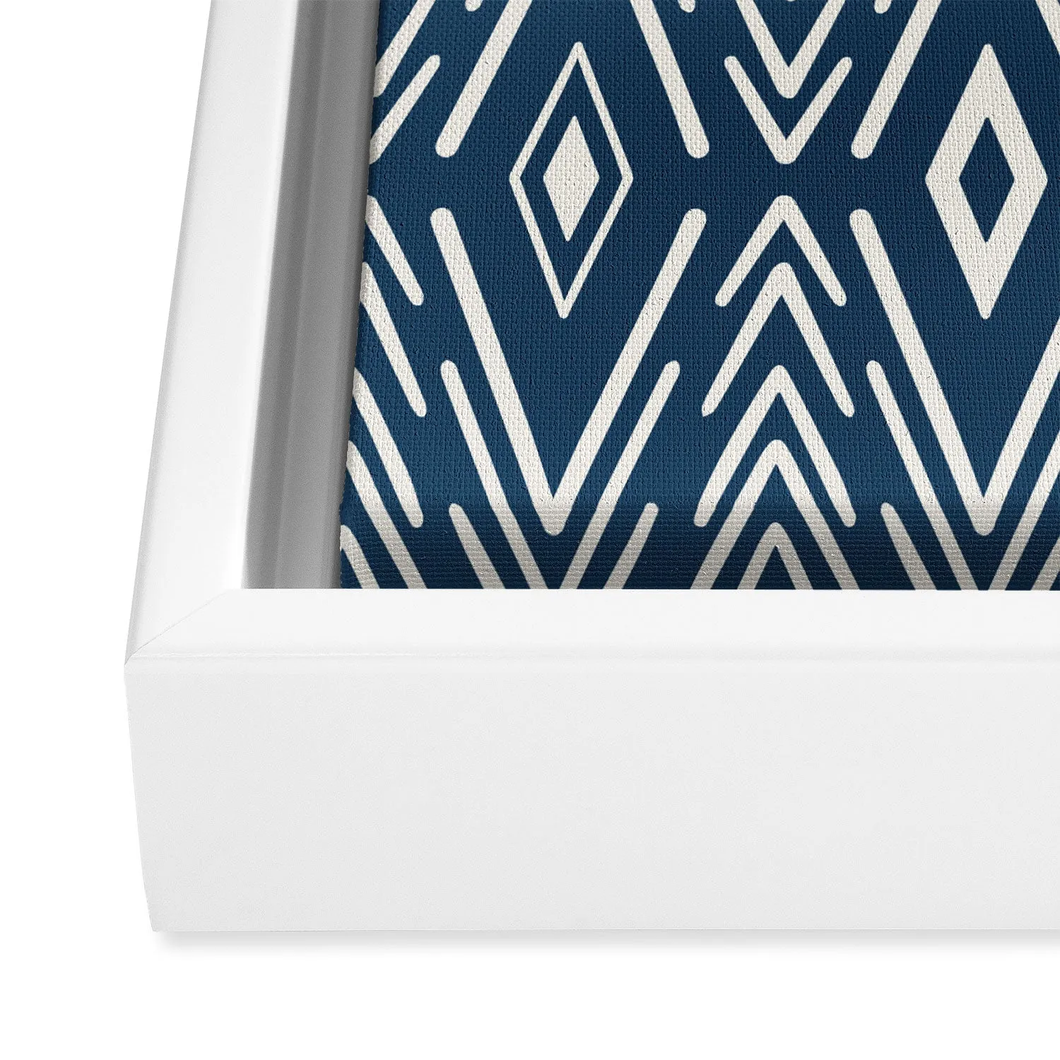 Bohemian Diamonds Navy Art Canvas