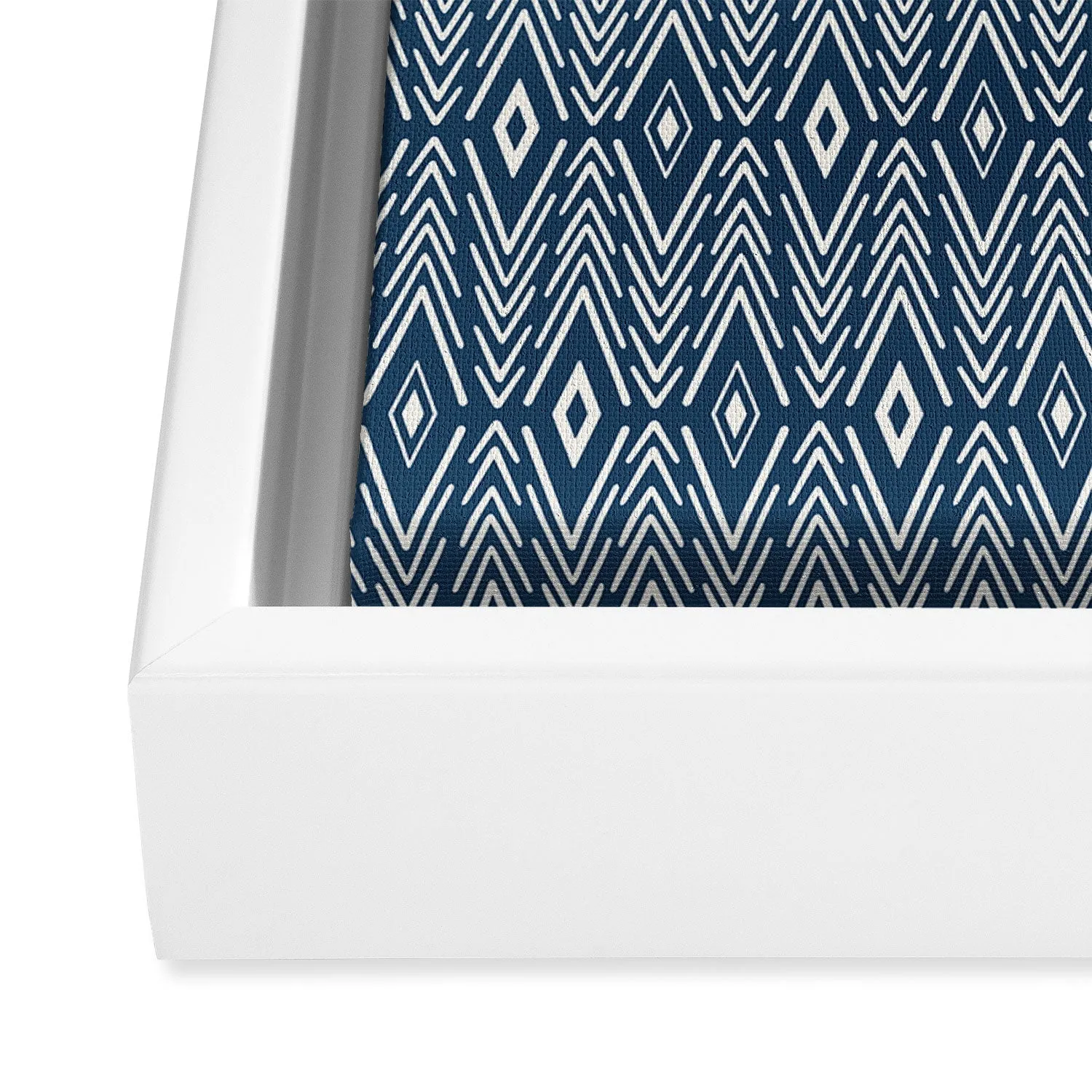 Bohemian Diamonds Navy Art Canvas