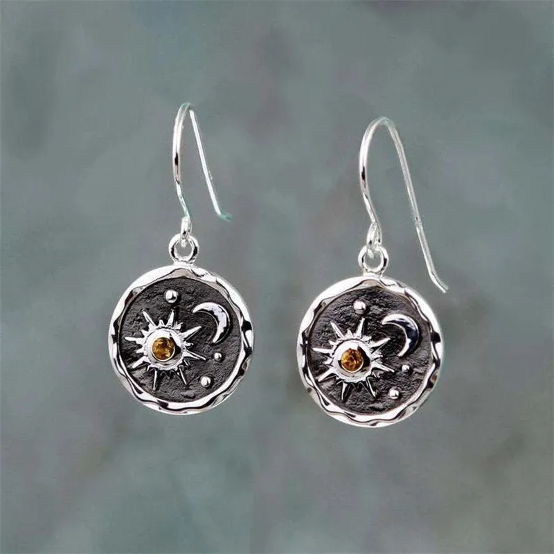 Bohemian Style Fashion Moon Star Fox Stud Earring