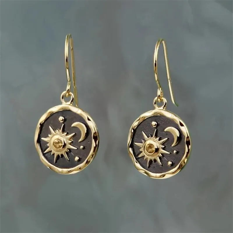 Bohemian Style Fashion Moon Star Fox Stud Earring