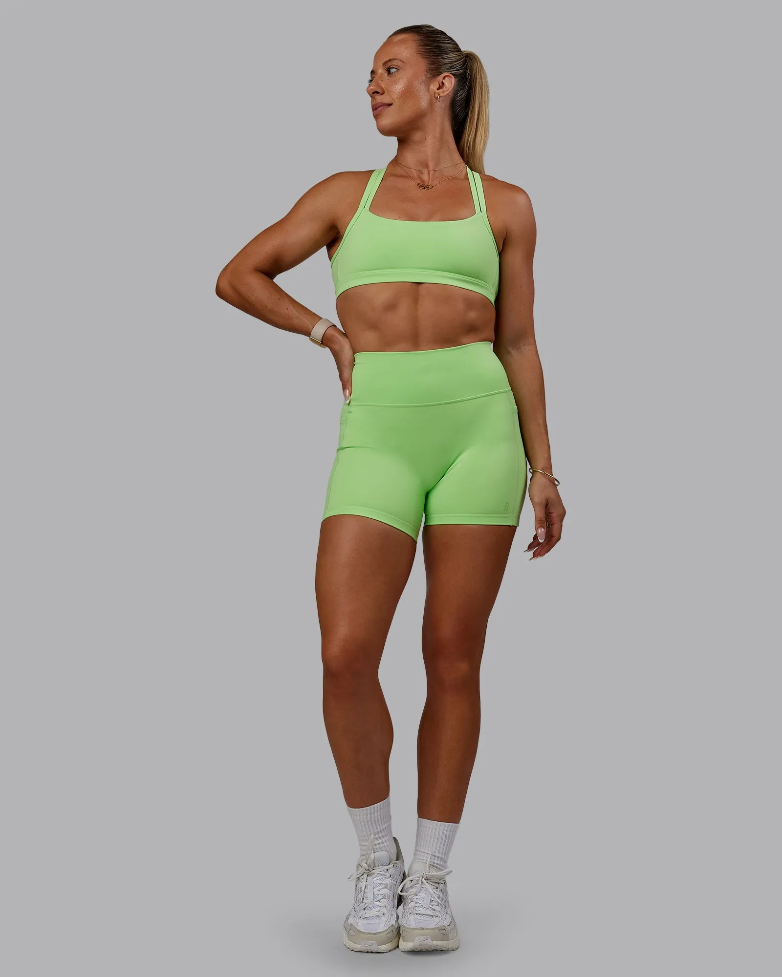 Bree Masters x Fusion X-Short with Pockets - Pastel Lime