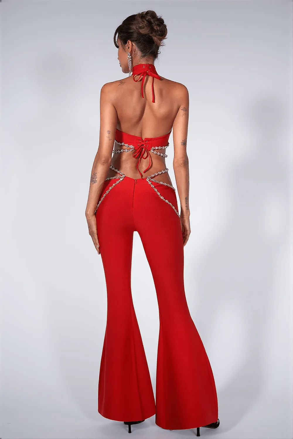 Calleigh Diamond Chain Halter Set