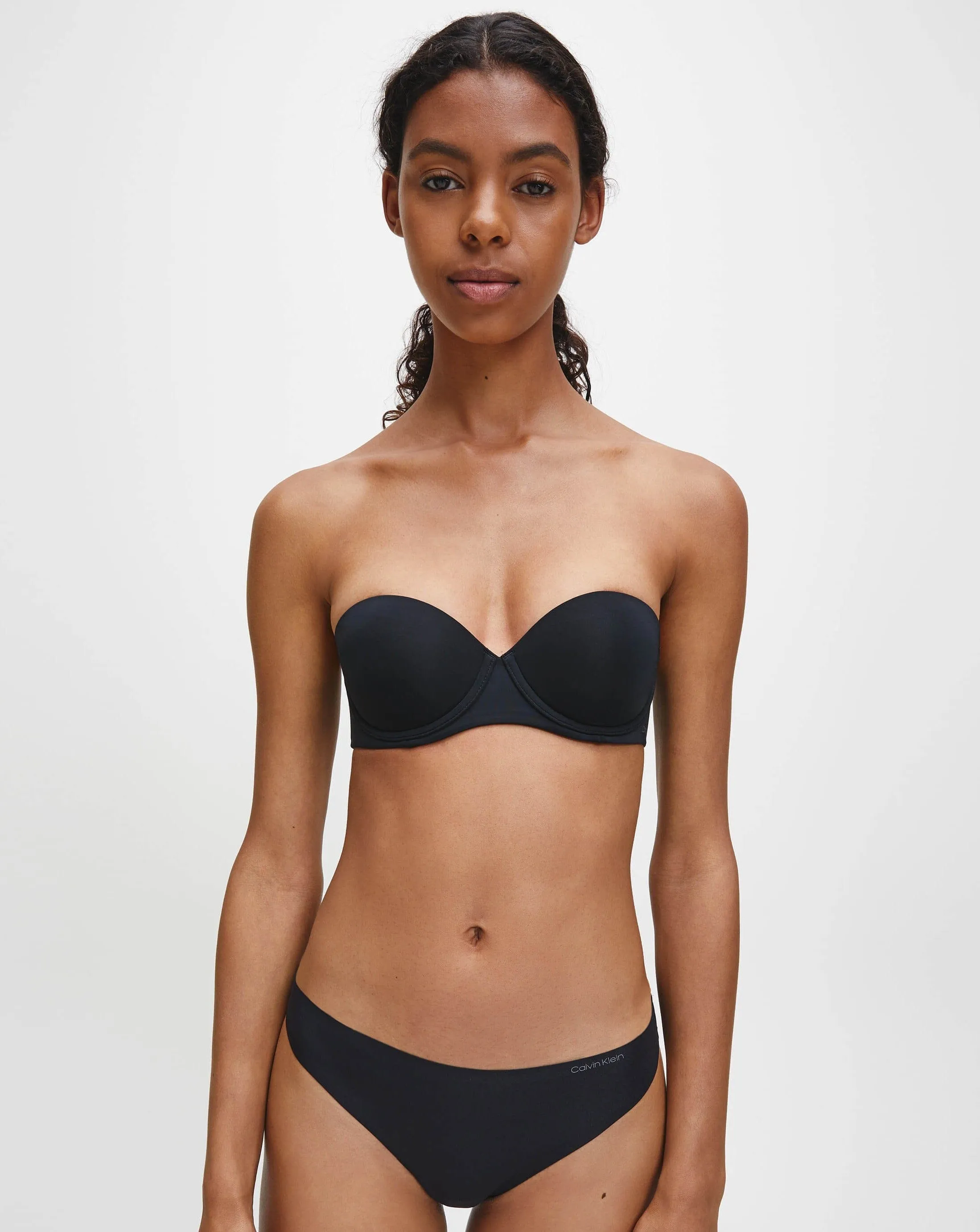 Calvin Klein Strapless Capsule Push Up Strapless Bra - Black
