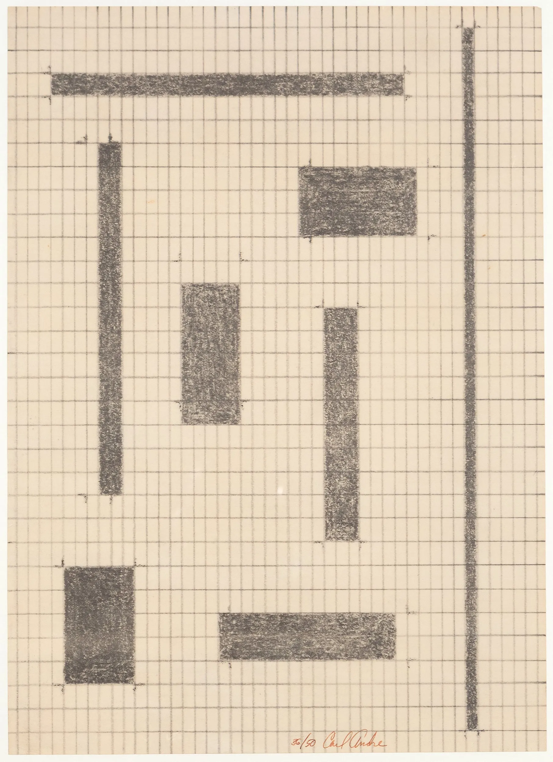 CARL ANDRE "EQUIVALENTS" LITHO, 1968