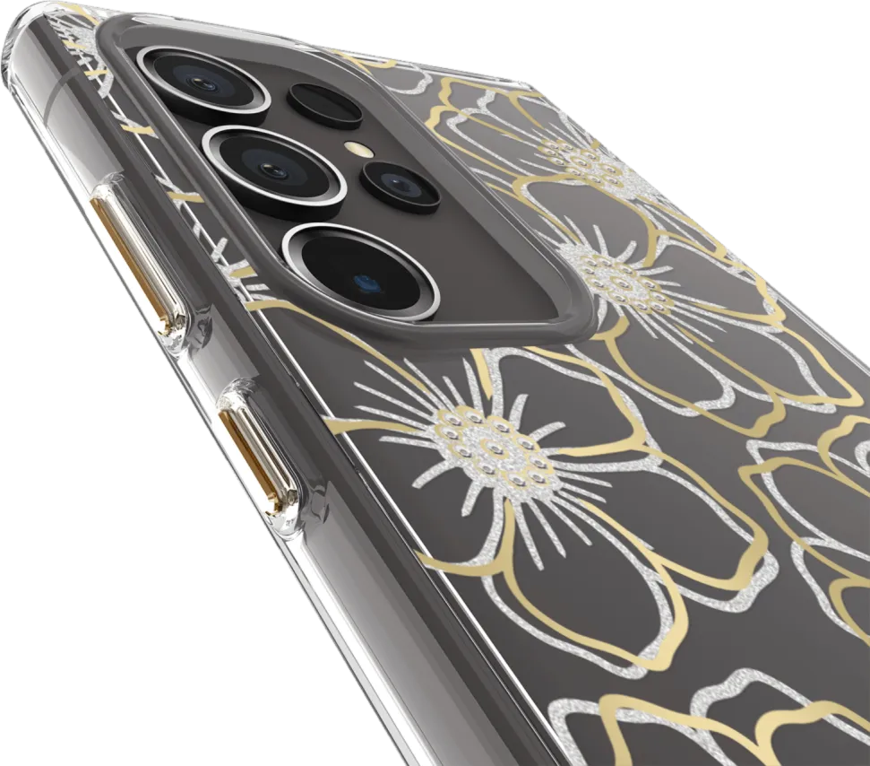 Case-mate - Floral Gems Case For Samsung Galaxy S24 Ultra - Gold