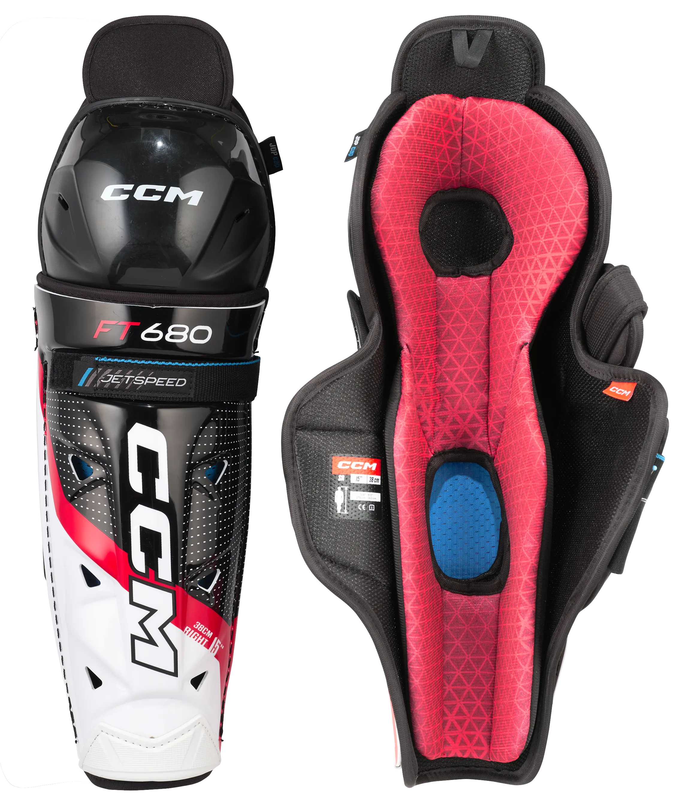CCM JetSpeed FT680 Junior Shin Guards