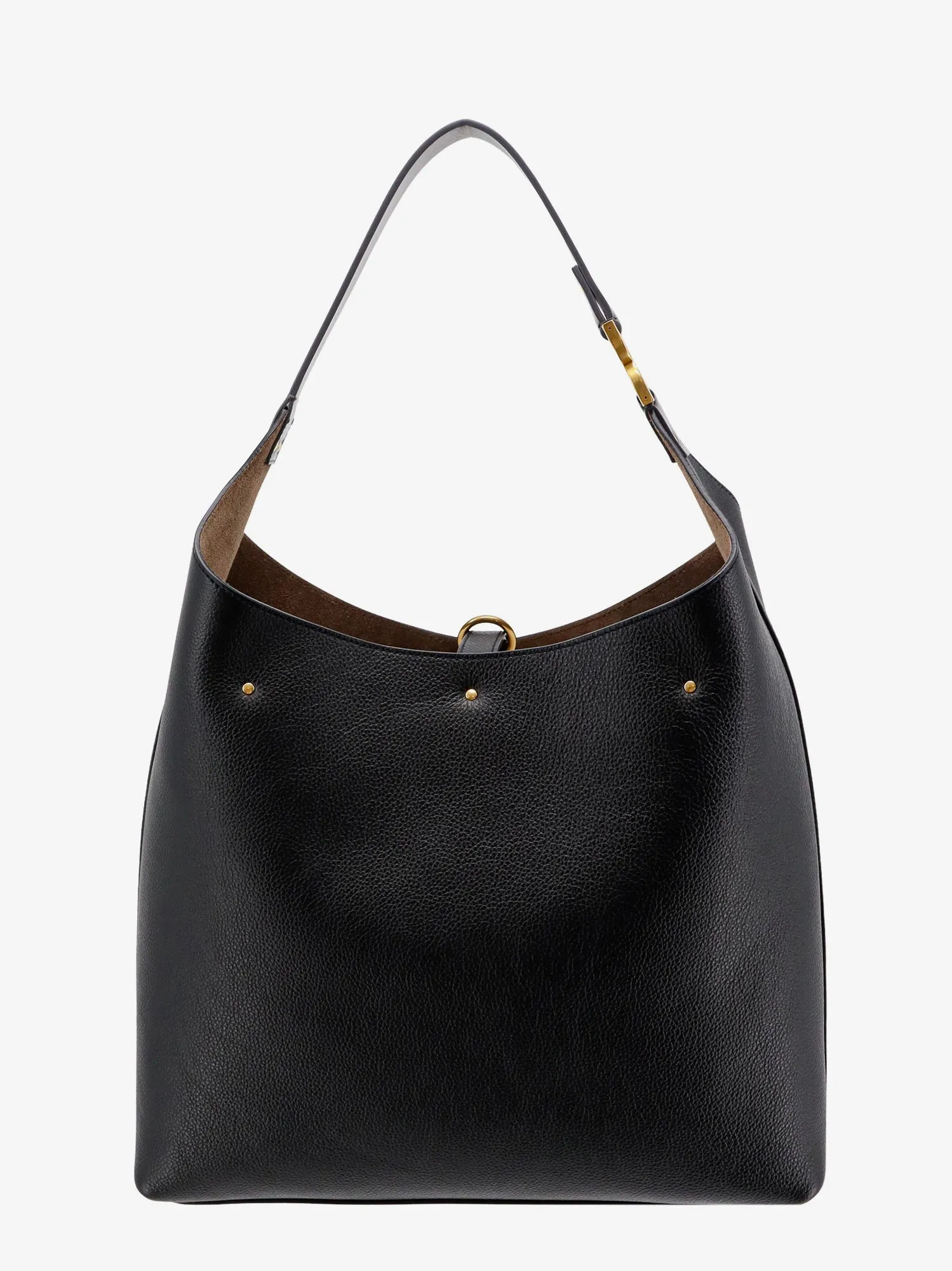 Chloe' Leather Shoulder Bag Wih Iconic Metal Detail