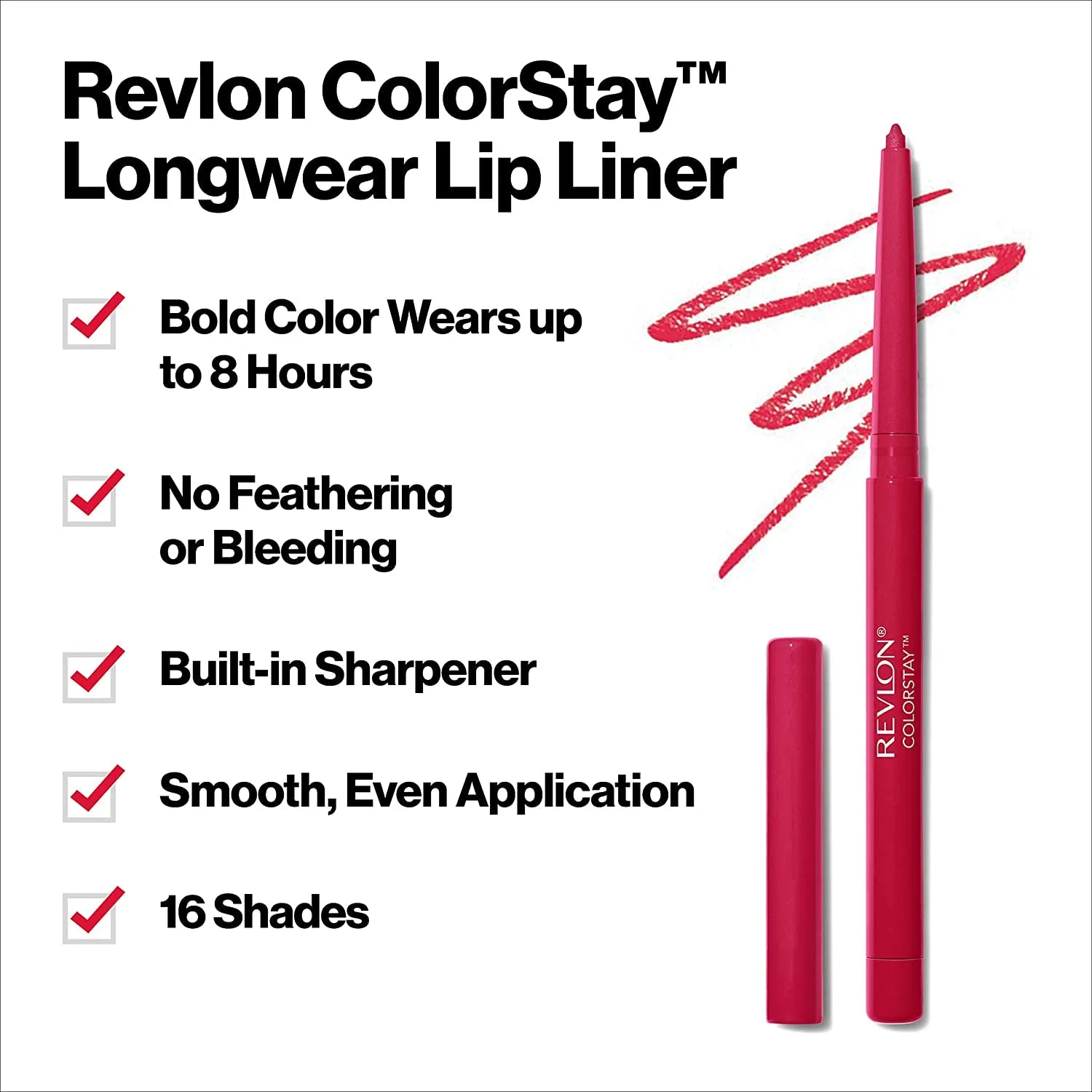 Colorstay Lip Liner with Built-In Sharpener, Valentine'S Day Makeup Gifts for Women, Longwear Rich Colors, Smooth Application, 660 Mauve, 0.01 Oz