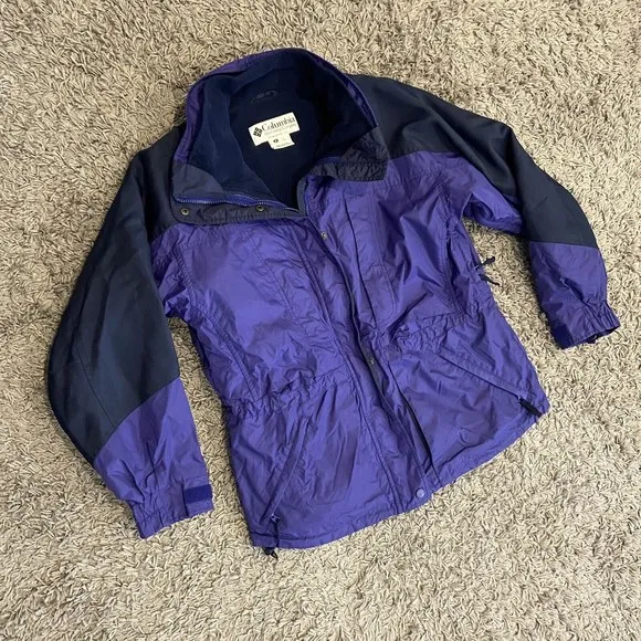 Columbia Women’s Double Whammy  Jacket Purple Size M With Warm Removable Liner