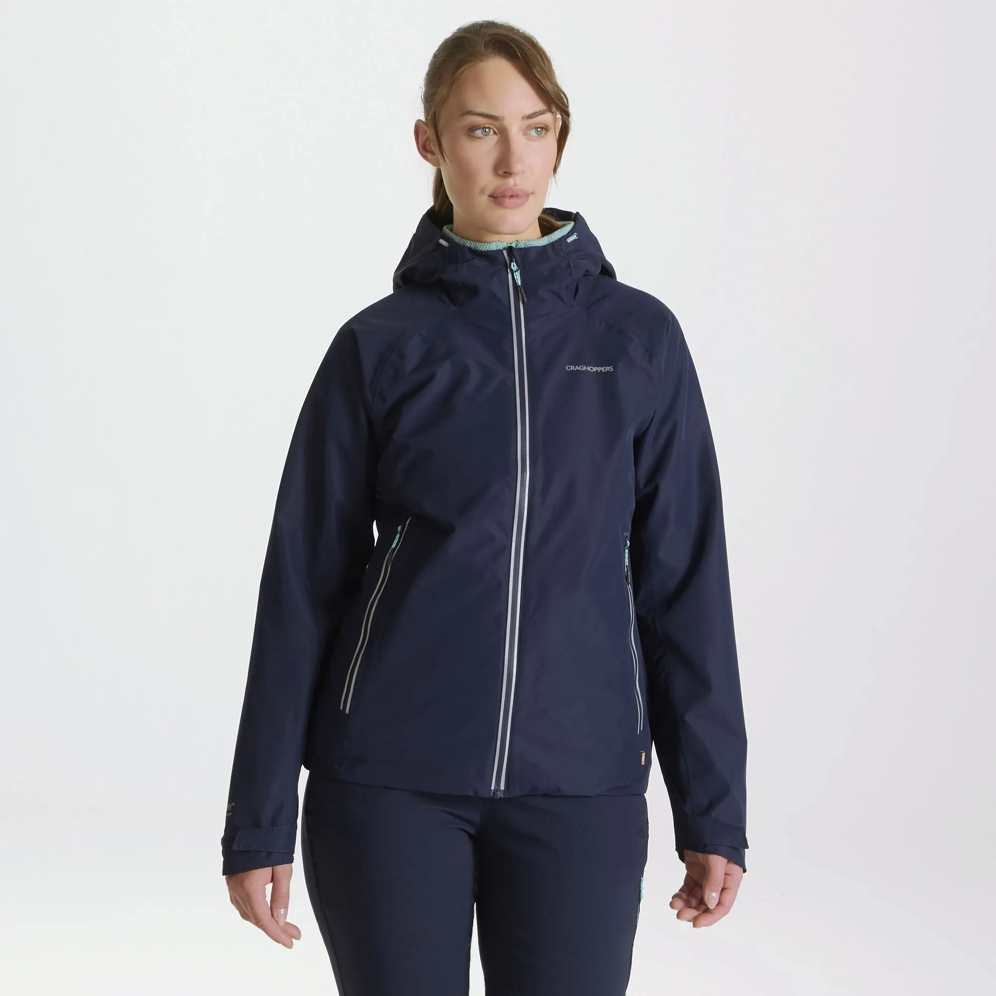 Craghoppers Women's Atlas Waterproof Shell Jacket Navy RRP £85 CWW1158