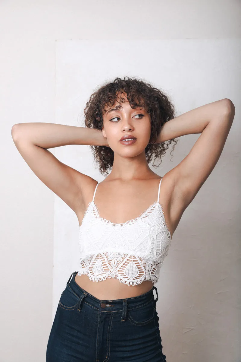 Crochet Overlay Longline Bralette - 5 colors!