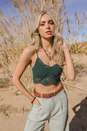 Crochet Overlay Longline Bralette - 5 colors!