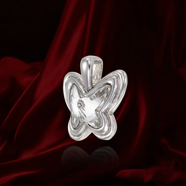 Crystal Glowing Butterfly Pendant