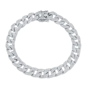 Cuban Link Diamond Bracelet (3-row)