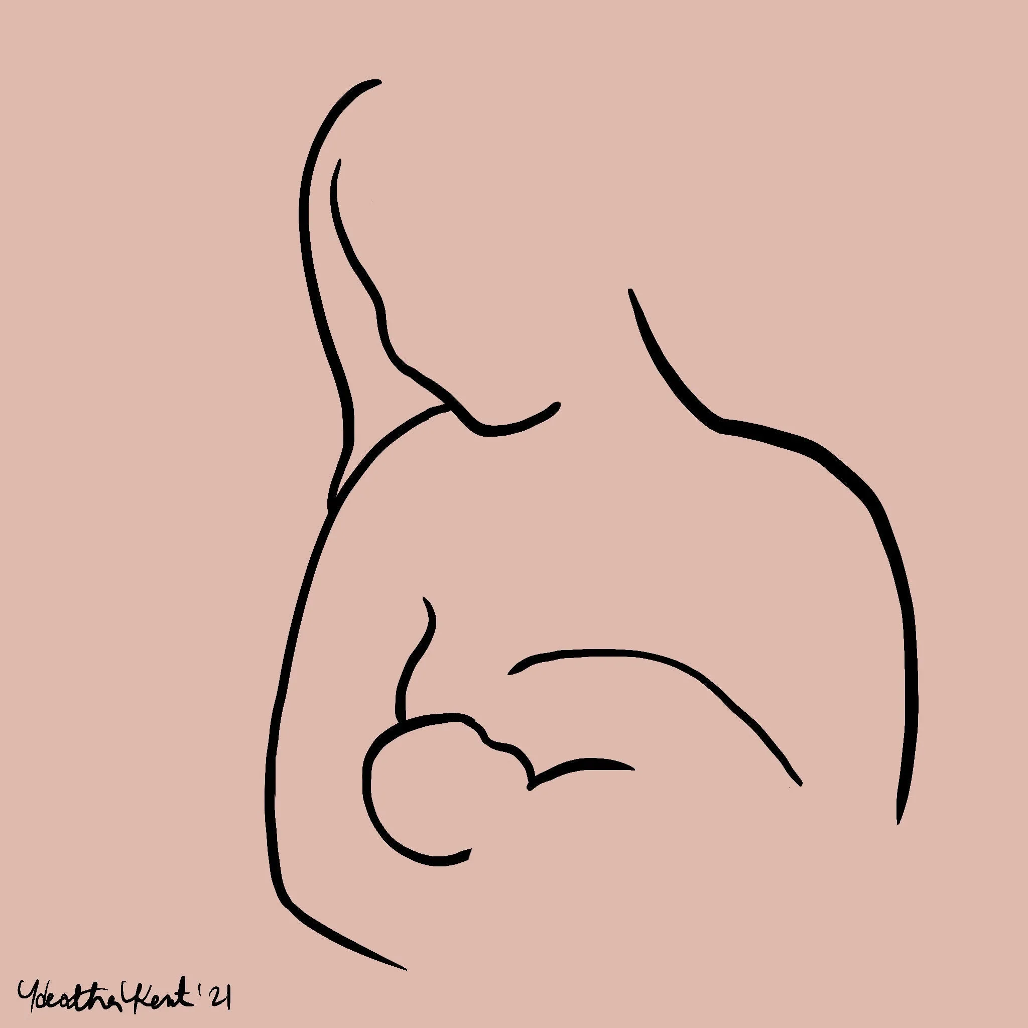 Custom Figure Drawing, Digital Minimalist Art - Print Your Own