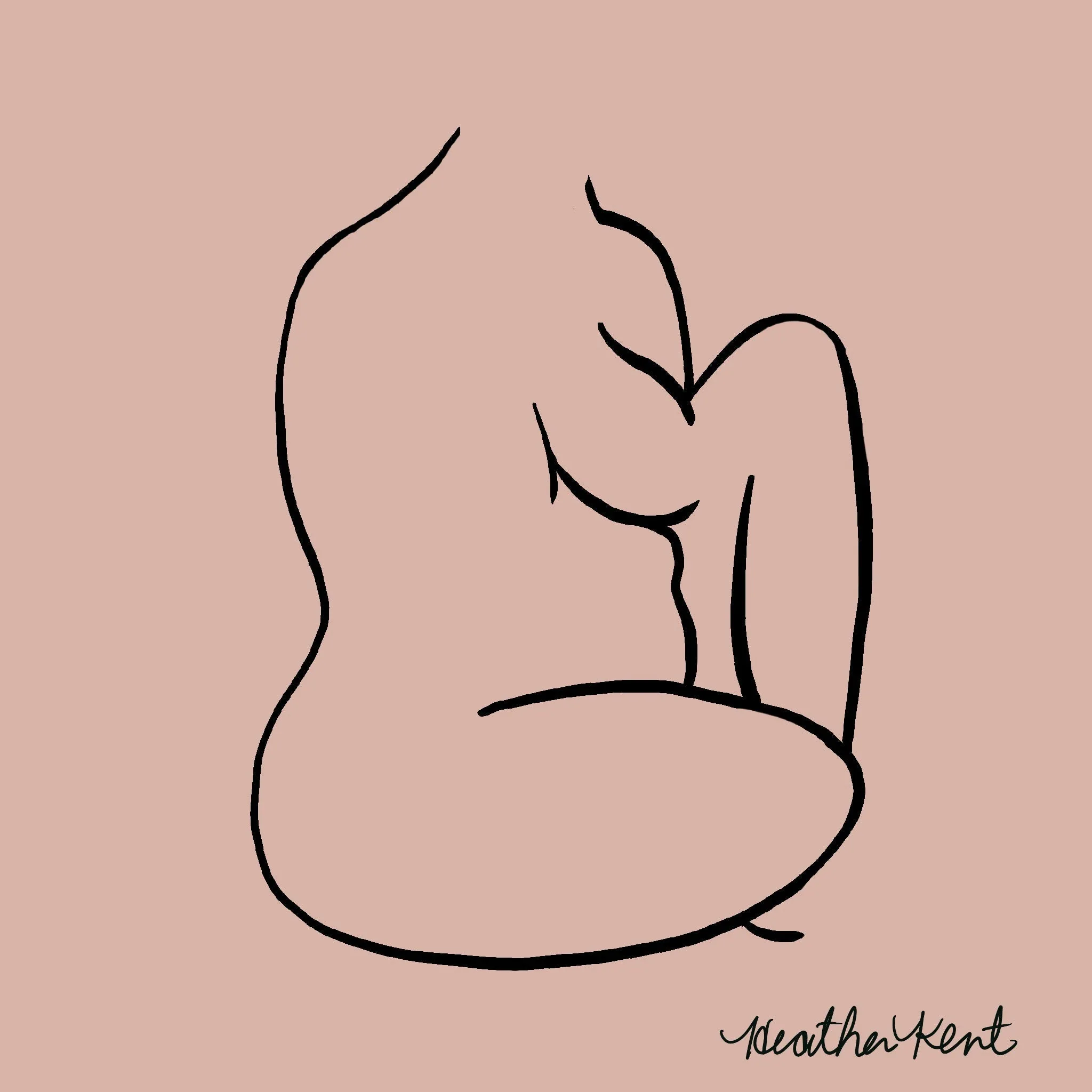 Custom Figure Drawing, Digital Minimalist Art - Print Your Own