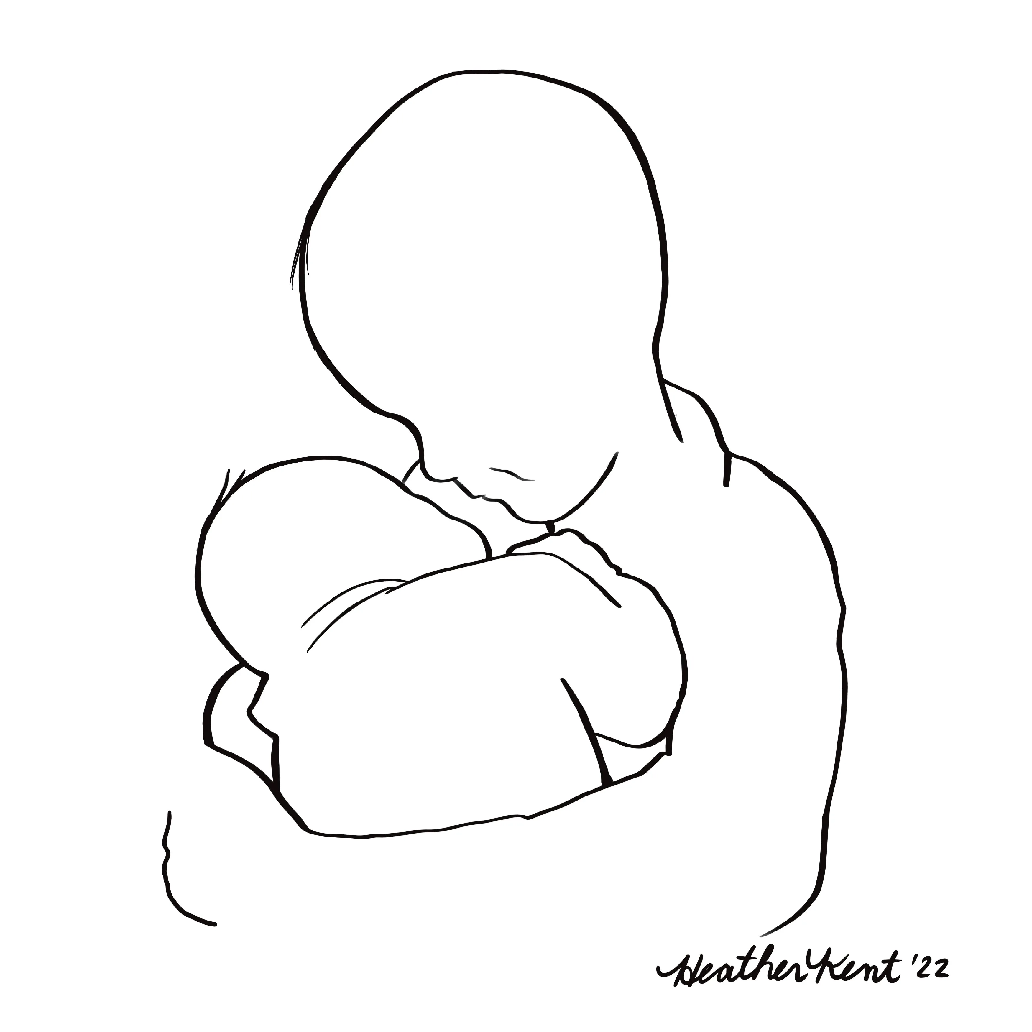 Custom Figure Drawing, Digital Minimalist Art - Print Your Own