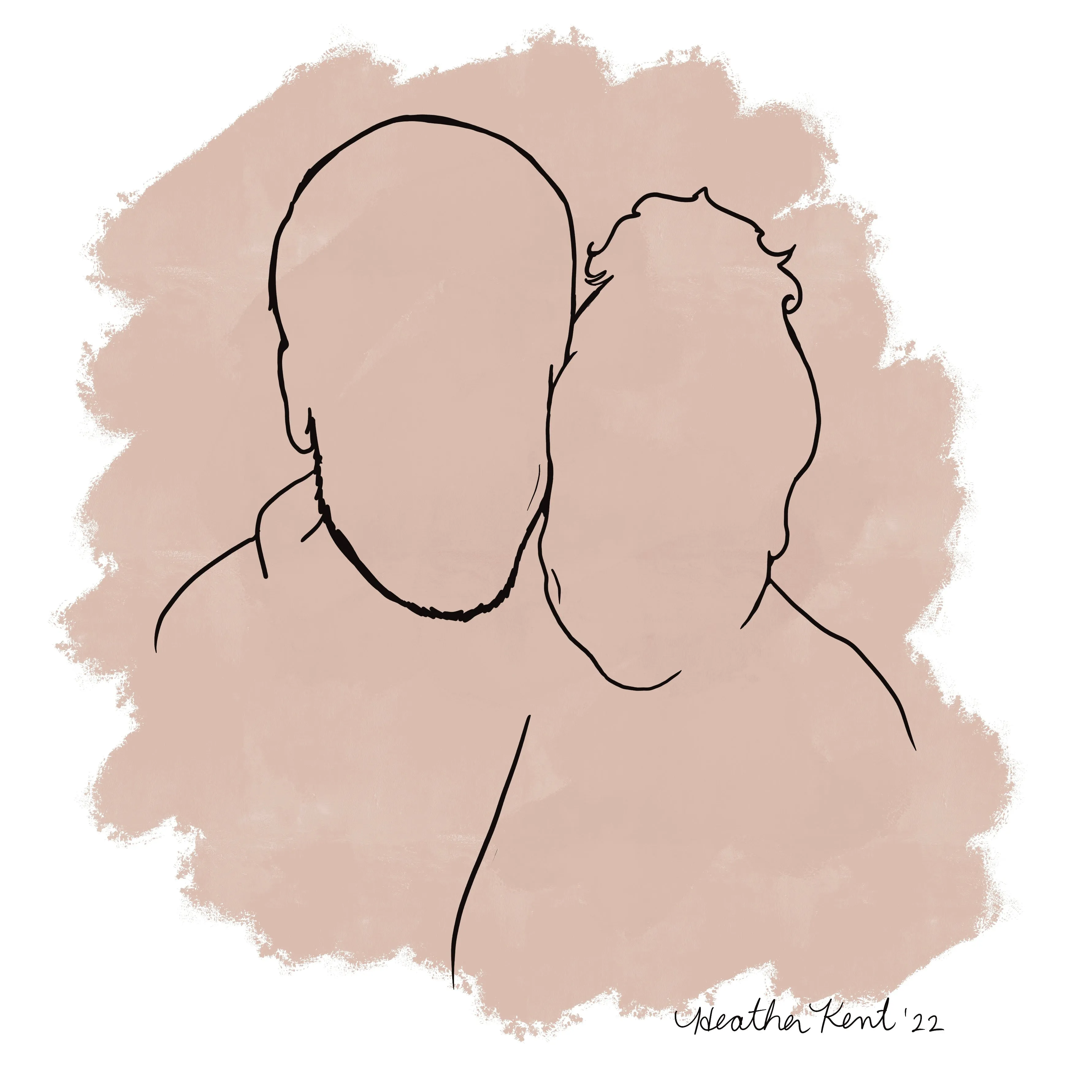Custom Figure Drawing, Digital Minimalist Art - Print Your Own