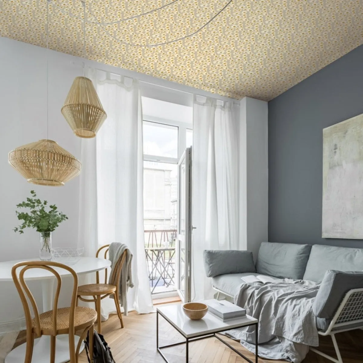 Daisies Greige DA477S Self-Adhesive Wallpaper