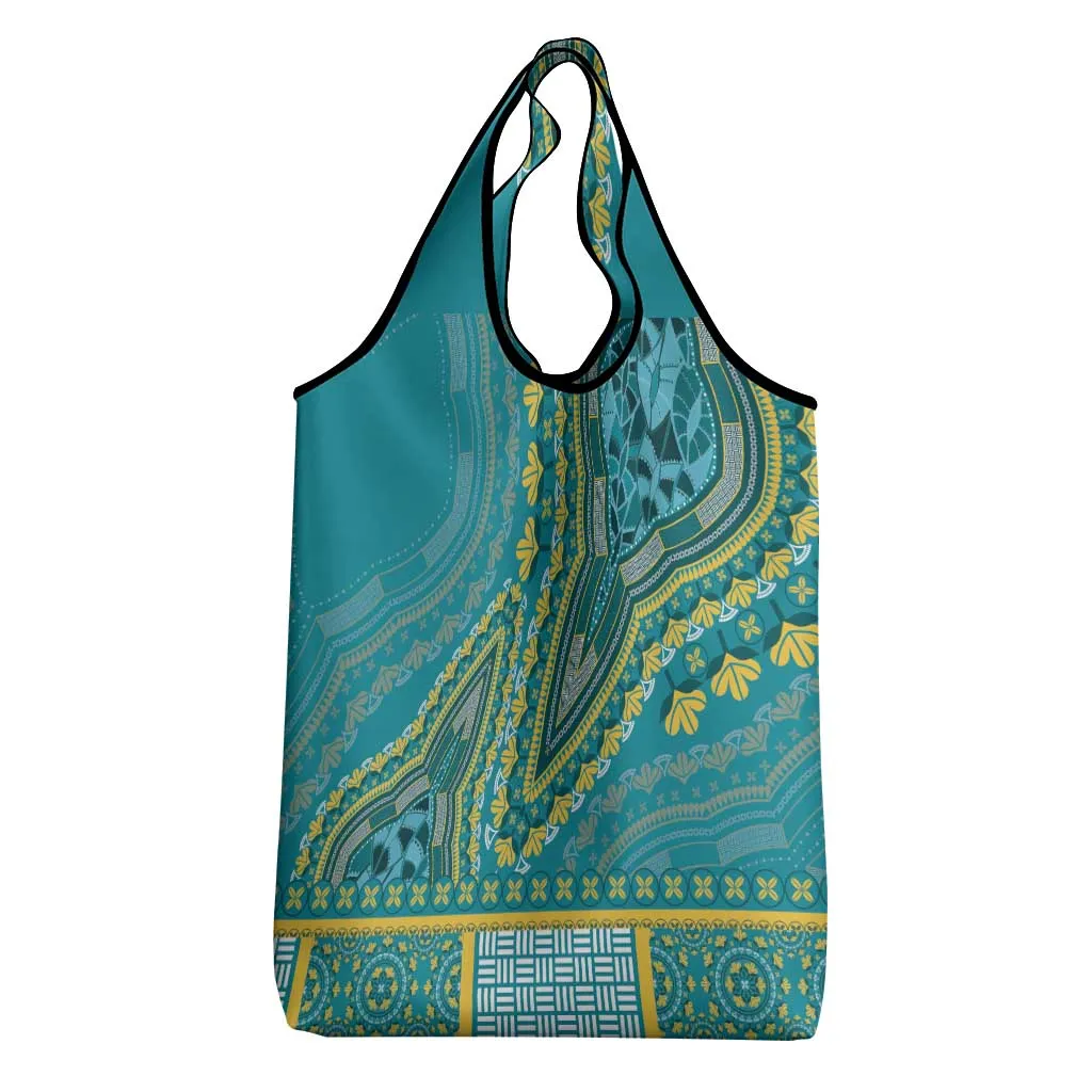 Dashiki Grocery Bag Luxury Afro - Teal LT7
