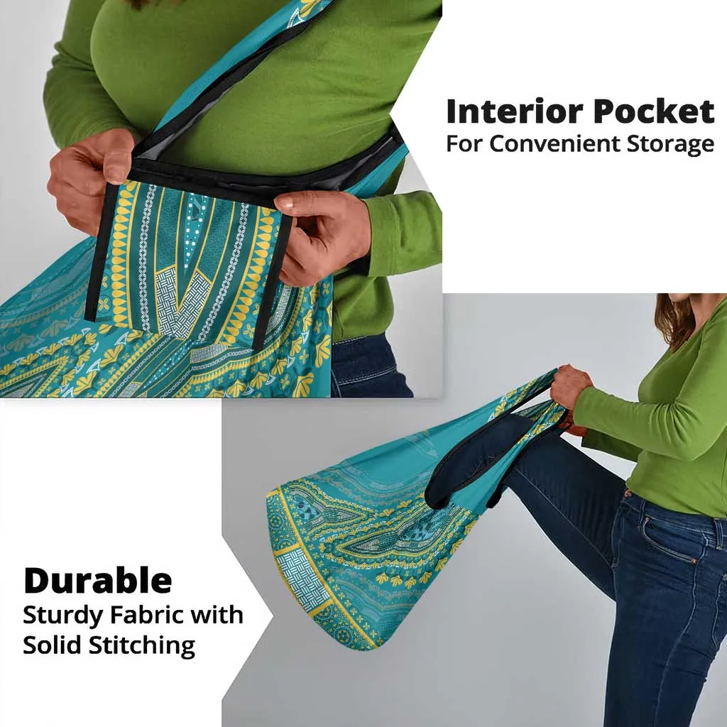 Dashiki Grocery Bag Luxury Afro - Teal LT7