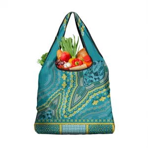 Dashiki Grocery Bag Luxury Afro - Teal LT7